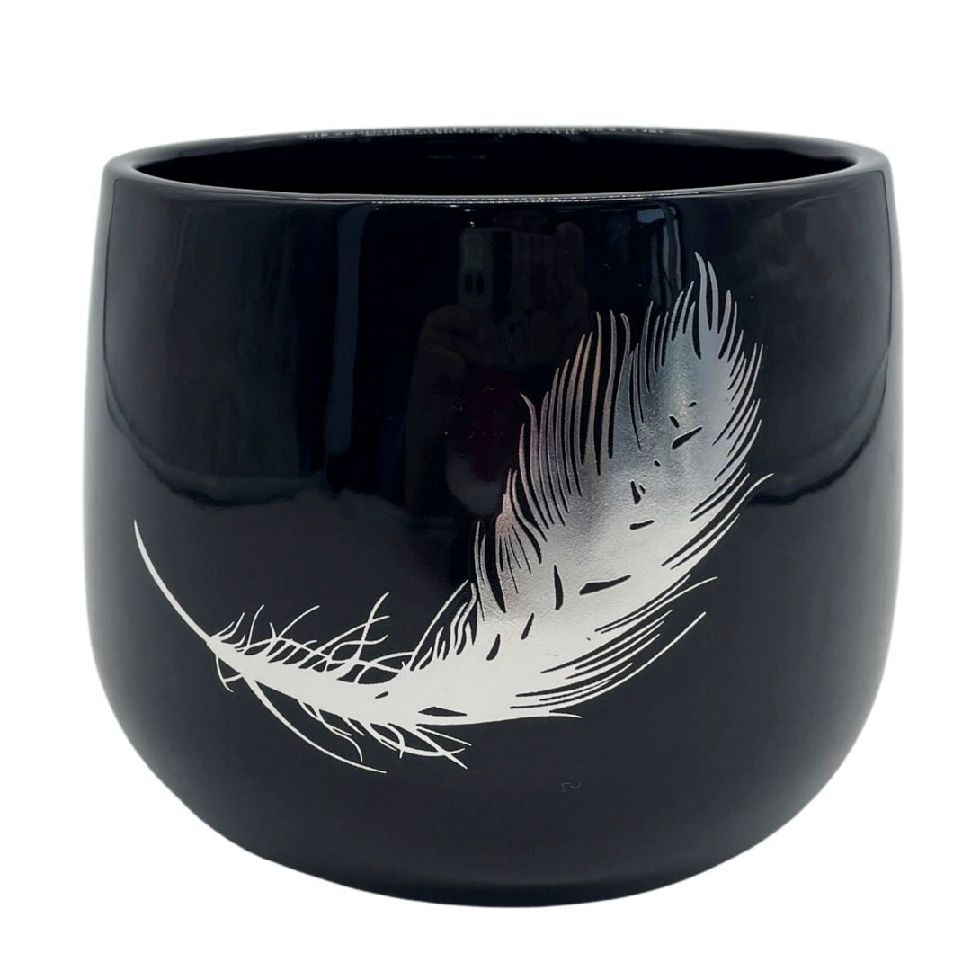 Black Feather Pot 14cm