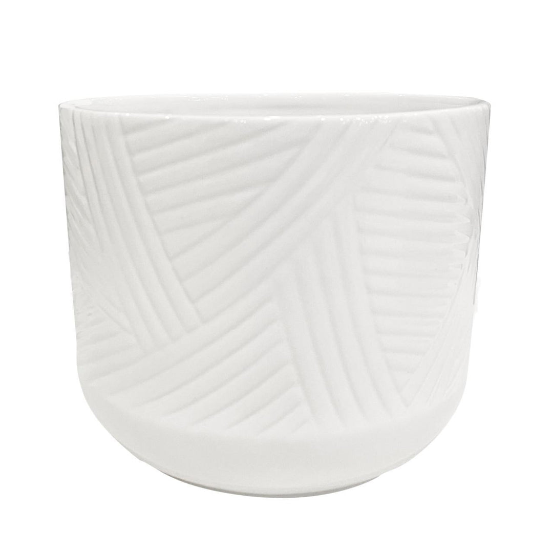 White Weave Pot 14cm